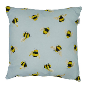 Bees, Duck Egg - (45cm x 45cm) Cushion